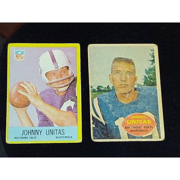 1966 &1967 Johnny  Unitas Philadelphia Football Cards - Picture 2 of 6